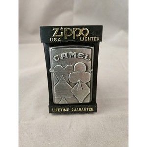 Zippo CAMEL Poker Card Suites Midnight Chrome Windproof Lighter - Bradford XII